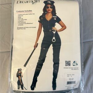 Dreamgirl Women's Police Jumpsuit - Black